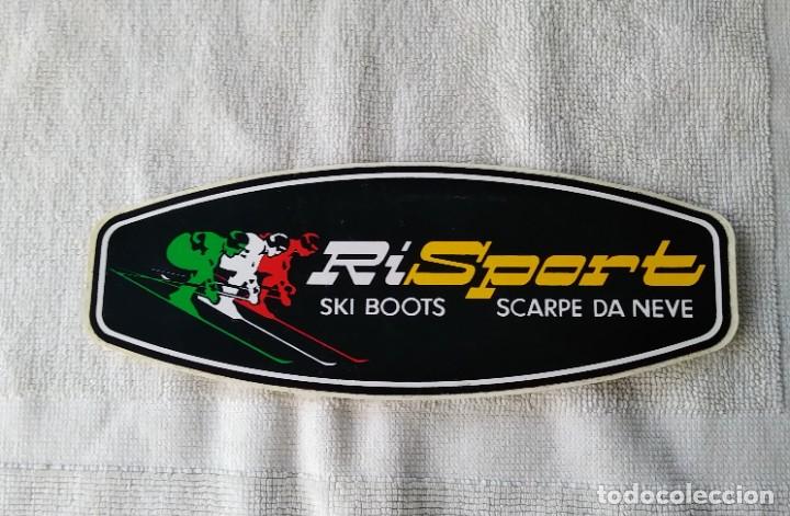 Pegatinas de colecci&oacute;n: RISPORT. BOTAS ESQU&Iacute;. MARCA ITALIANA. 7,5 X 20 CM. A&Ntilde;OS 70. NUEVA