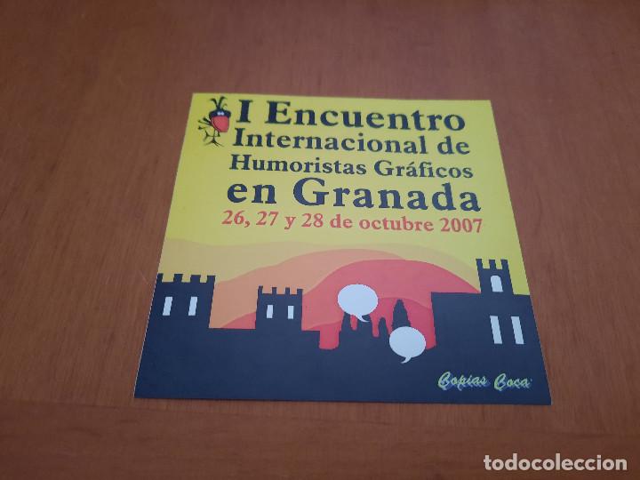 Pegatinas de colecci&oacute;n: I ENCUENTRO INTERNACIONAL DE HUMORISTAS GR&Aacute;FICOS EN GRANADA. PEGATINA. BUEN ESTADO. DIFICIL