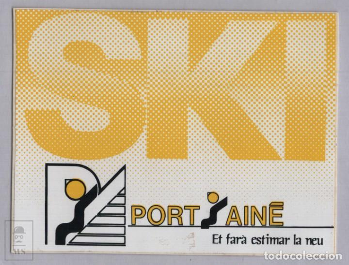 Pegatinas de colecci&oacute;n: Pegatina Grande Estaci&oacute;n de Ski Port Ain&eacute; - Pallars Sobira Lerida - Medidas 12 x 9 cm - Esqui