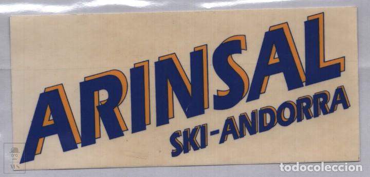 Pegatinas de colecci&oacute;n: Pegatina Estaci&oacute;n Ski Arinsal Ski Andorra - Medidas 16,7 x 7,5 - Esqu&iacute;
