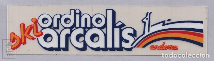Pegatinas de colecci&oacute;n: Pegatina Estaci&oacute;n Ski Ordino Arcalis Ski Andorra - Medidas 15 x 3,7 cm - Esqu&iacute;