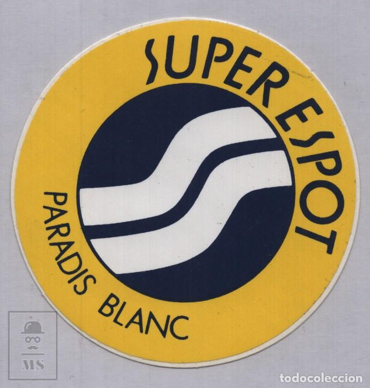 Pegatinas de colecci&oacute;n: Pegatina Estaci&oacute;n Ski Super Espot - Pallars Sobira - Medidas 7,5 cm diametro cm - Esqu&iacute; Lleida