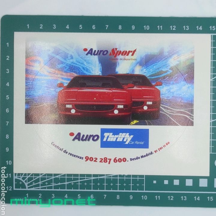 Pegatinas de colecci&oacute;n: Pegatina Auro thrifly car rental - Ferrari F355