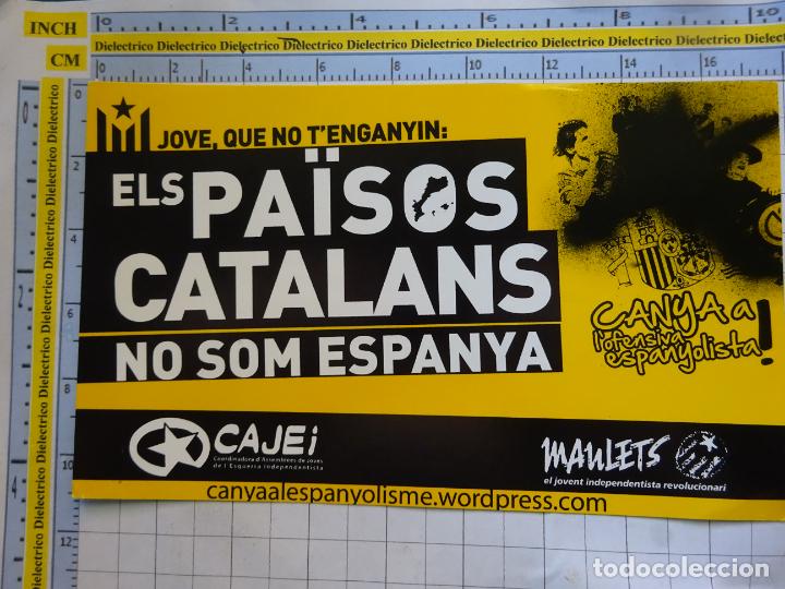 Pegatinas de colecci&oacute;n: PEGATINA POL&Iacute;TICO SINDICAL REIVINDICATIVO. CAJEI MAULETS, PAISOS CATALANS CATALU&Ntilde;A. 38