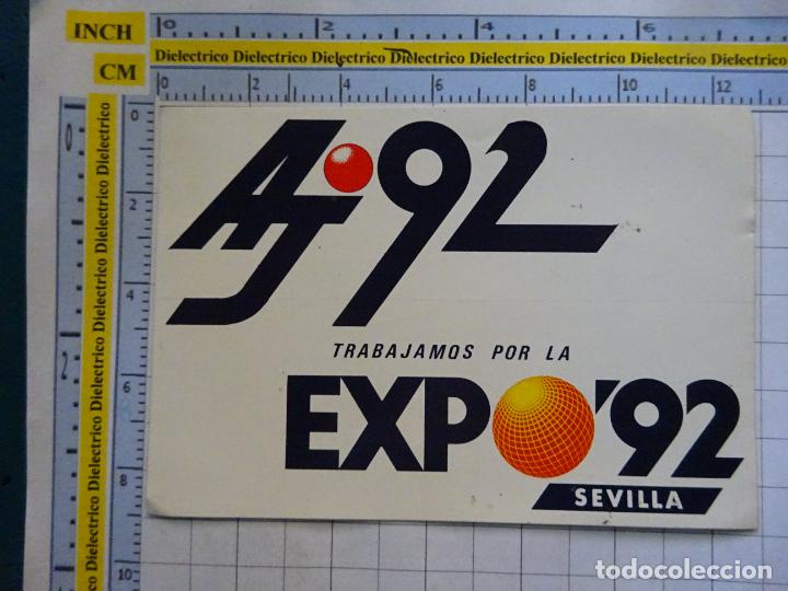 Collection stickers: PEGATINA DE TURISMO. EXPO 92 1992 SEVILLA. AJ.92. 44