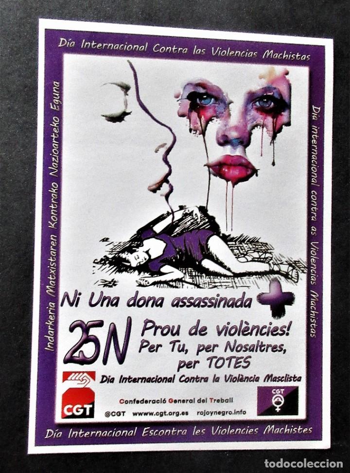 Pegatinas de colecci&oacute;n: Pegatina Politica ni una dona asesinada 25N prou de violencies per tu y per nosaltres per totes