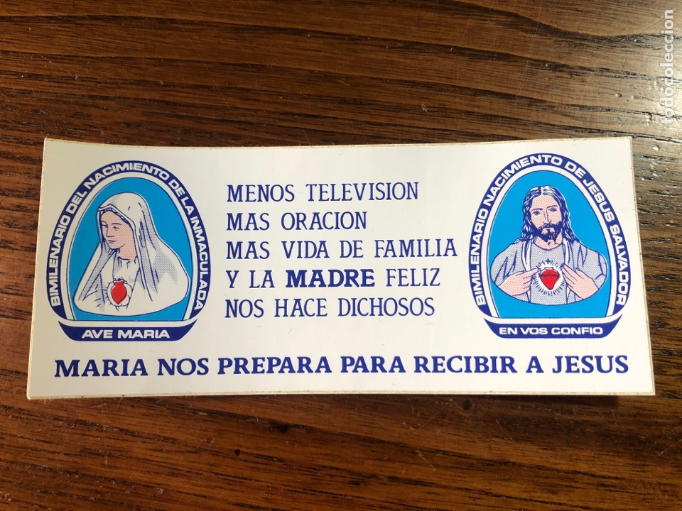 Adesivi di collezione: ADHESIVO AVE MARIA JES&Uacute;S SALVADOR RELIGION