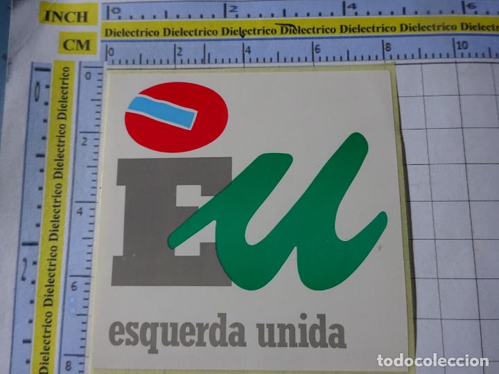 Pegatinas de colecci&oacute;n: PEGATINA POL&Iacute;TICO SINDICAL REIVINDICATIVO. ESQUERDA UNIDA IZQUIERDA UNIDA. 39