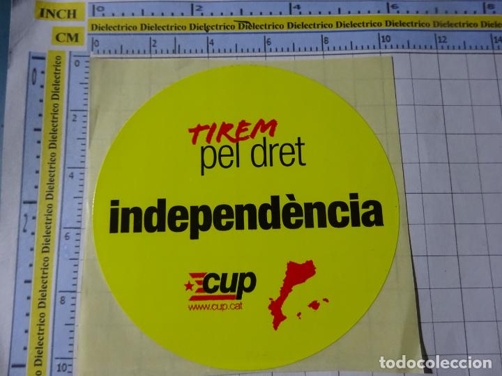 Pegatinas de colecci&oacute;n: PEGATINA POL&Iacute;TICO SINDICAL REIVINDICATIVO. CUP CATALU&Ntilde;A. TIREM PEL DRET INDEPENDENCIA. 45