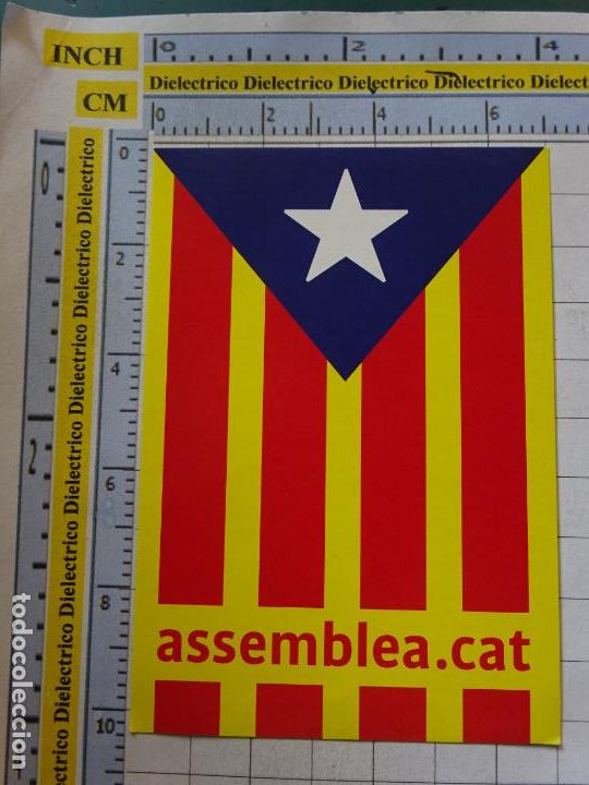 Autocollants de collection: PEGATINA POL&Iacute;TICO SINDICAL REIVINDICATIVO. CATALU&Ntilde;A. ASAMBLEA BANDERA. 77