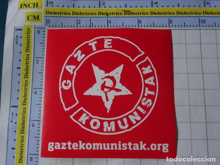 Pegatinas de colecci&oacute;n: PEGATINA POL&Iacute;TICO SINDICAL REIVINDICATIVO. PAIS VASCO. GAZTE KOMUNISTAK. 86
