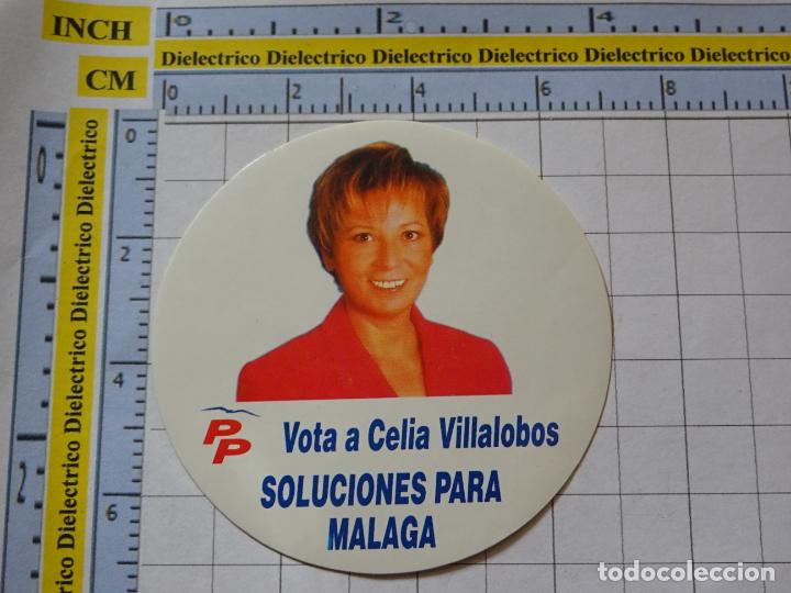 Collection stickers: PEGATINA POL&Iacute;TICO SINDICAL REIVINDICATIVO. PARTIDO POPULAR VOTA A CELIA VILLALOBOS M&Aacute;LAGA. 66