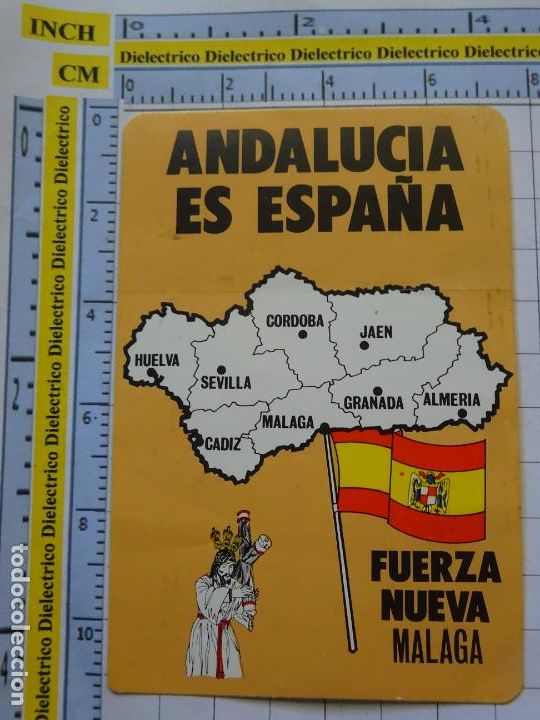 Autocollants de collection: PEGATINA POL&Iacute;TICO SINDICAL REIVINDICATIVO. FUERZA NUEVA M&Aacute;LAGA. JES&Uacute;S CAUTIVO. 152