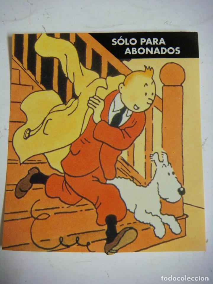 Pegatinas de colecci&oacute;n: PEGATINA DE TINTIN SOLO PARA ABONADOS