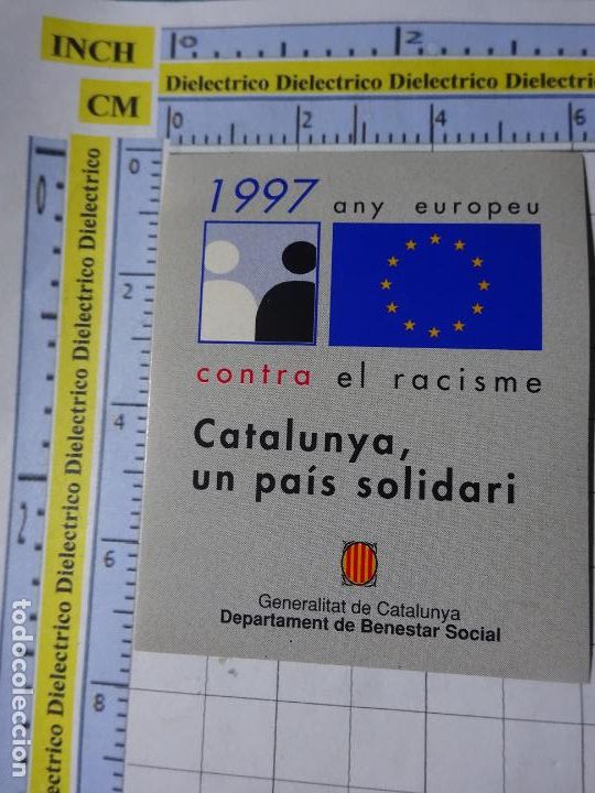 Autocolantes de cole&ccedil;&atilde;o: PEGATINA POL&Iacute;TICO SINDICAL REIVINDICATIVO. CATALU&Ntilde;A CONTRA EL RASCISMO 1997. 22