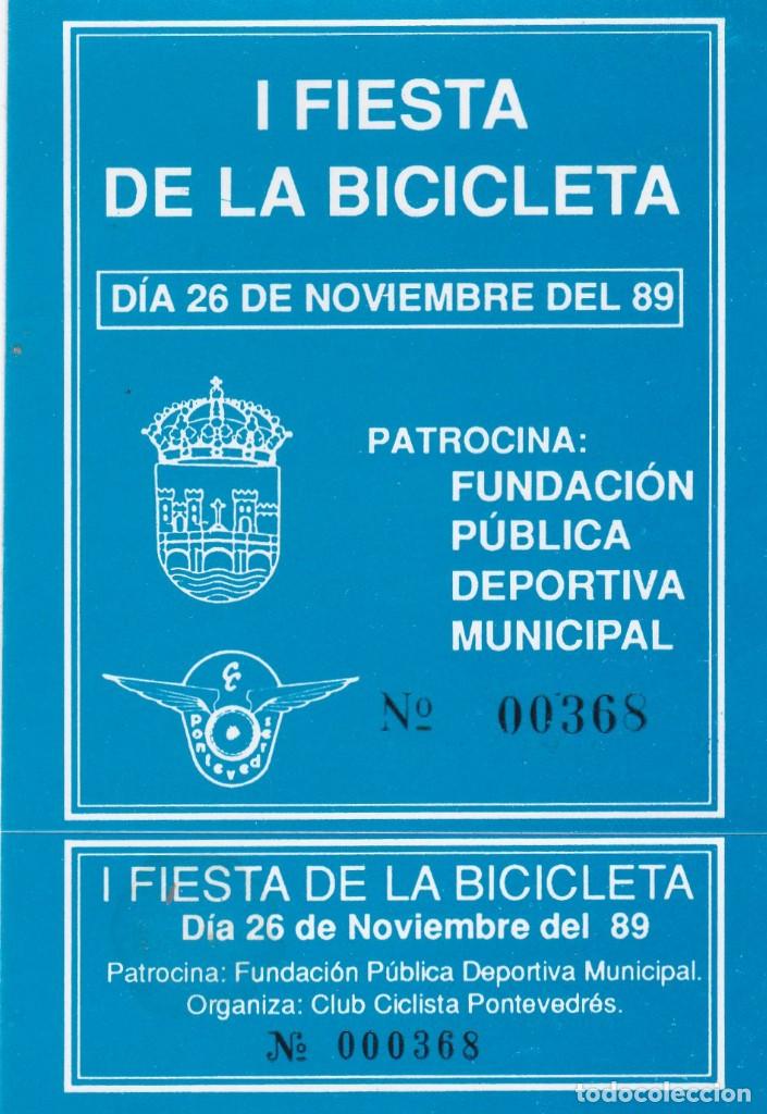 Sammlung von Aufklebern: PEGATINA I FIESTA DE LA BICICLETA. 26 - NOVIEMBRE - 1989. ORGANIZA: CLUB CICLISTA PONTEVEDRES