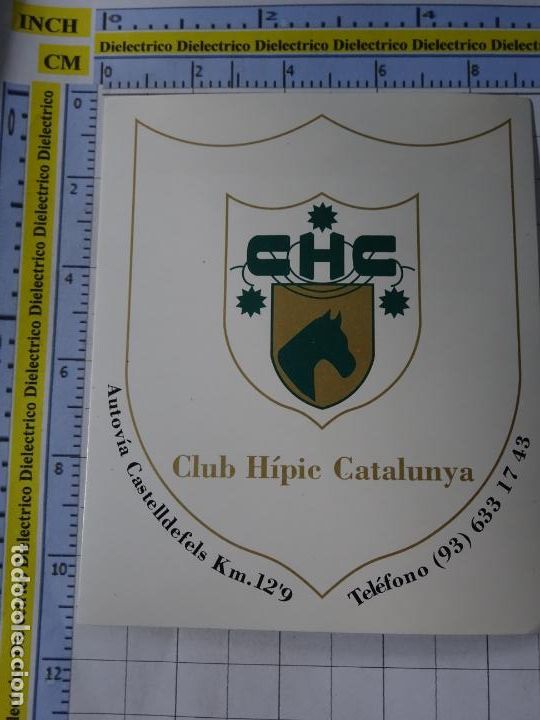 Pegatinas de colecci&oacute;n: PEGATINA DE DEPORTE. CLUB H&Iacute;PICO DE CATALU&Ntilde;A. CHC EQUITACI&Oacute;N 101