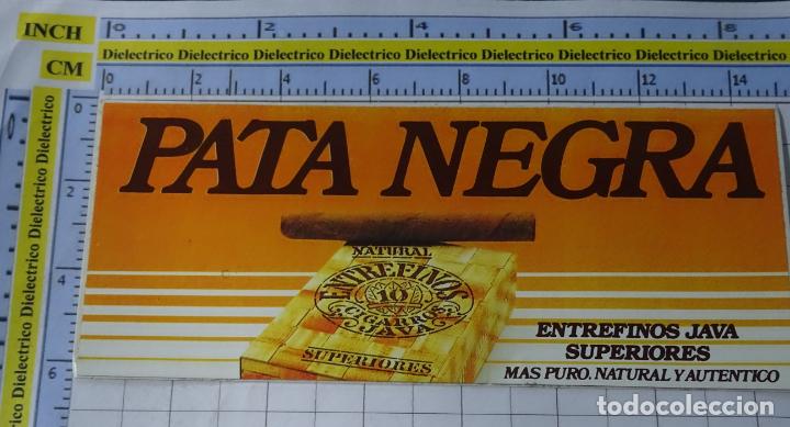 Pegatinas de colecci&oacute;n: PEGATINA DE TABACO. PUROS CIGARROS PATA NEGRA. 106