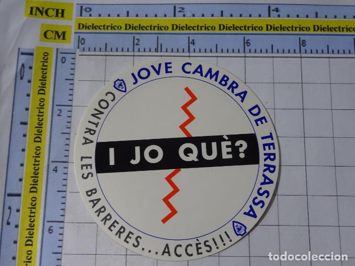 Pegatinas de colecci&oacute;n: PEGATINA JOVE CAMBRA DE TERRASA. COINTRA LAS BARRERAS. 115