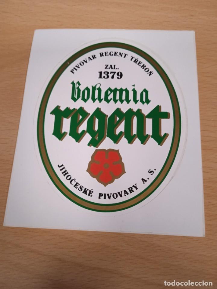 Pegatinas de colecci&oacute;n: Pegatina de cerveza de la Rep&uacute;blica Checa. Cerveza Bohemia Regent