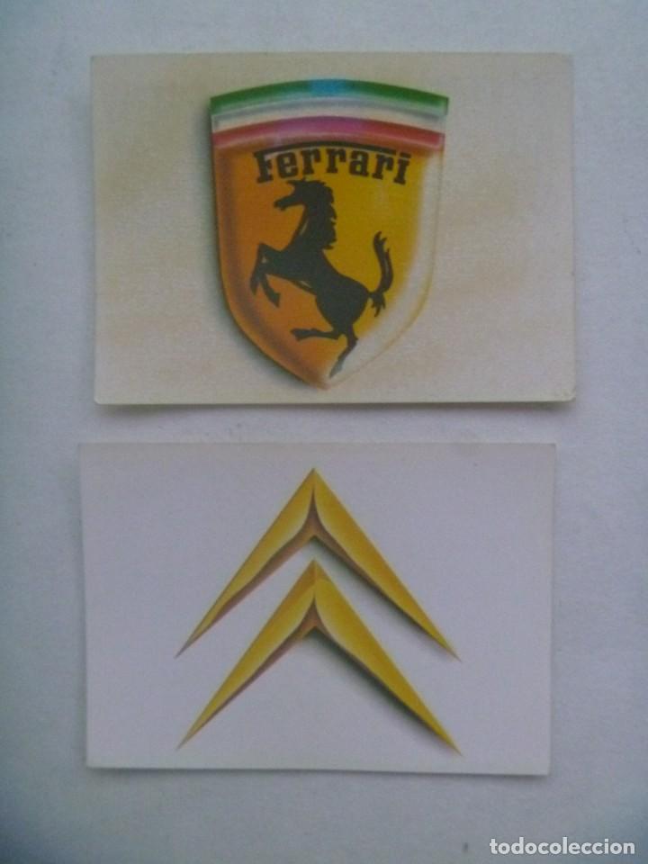 Pegatinas de colecci&oacute;n: LOTE DE 2 PEGATINAS COLECCION MARCA MANIA DE EDICIONES ESTE: AUTOMOVIL, FERRARI Y CITROEN