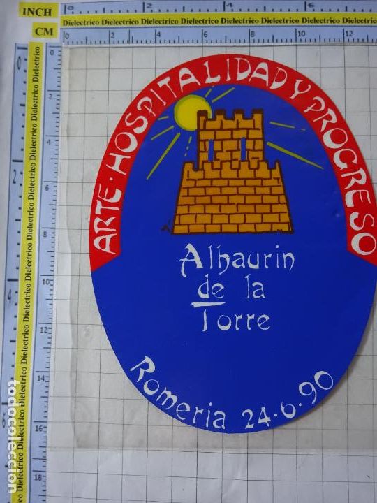 Collection stickers: PEGATINA DE TURISMO RELIGIOSA. ROMER&Iacute;A A&Ntilde;O 1990 ALHAUR&Iacute;N DE LA TORRE. 75