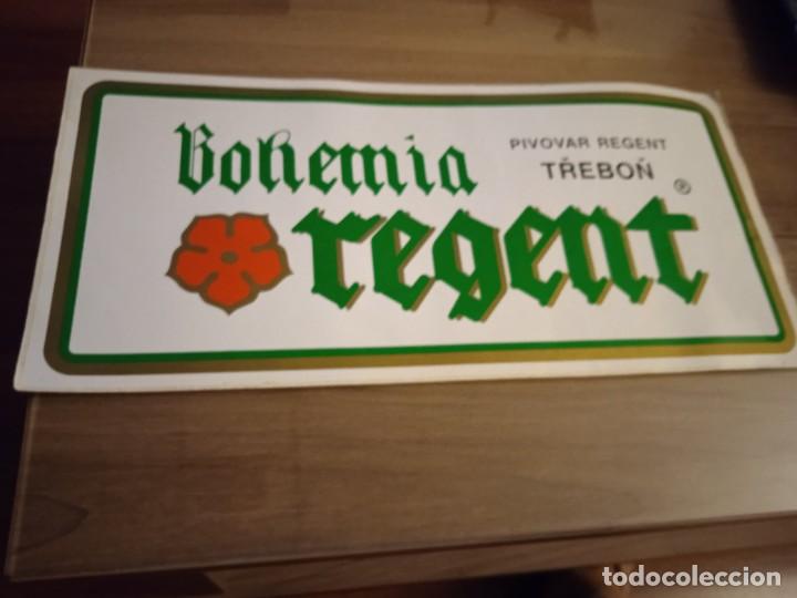 Pegatinas de colecci&oacute;n: Pegatina de la marca cervecera Bohemia Regent 35 x 17 cms