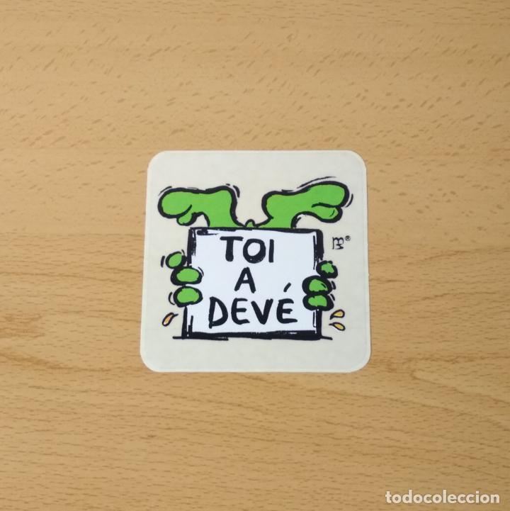 Pegatinas de colecci&oacute;n: Pegatina adhesivo Toi a Dev&eacute;. A&ntilde;os 80/90.