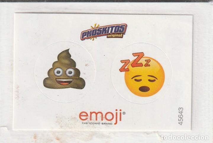 Pegatinas de colecci&oacute;n: 1 CROMO PEGATINA DE PHOSKITOS - EMOJI ( EN SU PLASTICO ORIGINAL SIN ABRIR