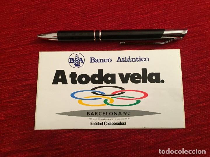 Pegatinas de colecci&oacute;n: R16789 PEGATINA ADHESIVO OLIMPIADAS JUEGOS OLIMPICOS BARCELONA 92 SIN PEGAR 1992 BANCO ATLANTICO