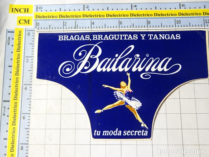 Pegatinas de colecci&oacute;n: PEGATINA DE MARCAS DE ROPA. LENCER&Iacute;A BAILARINA BRAGAS BRAGUITAS TANGAS . 113