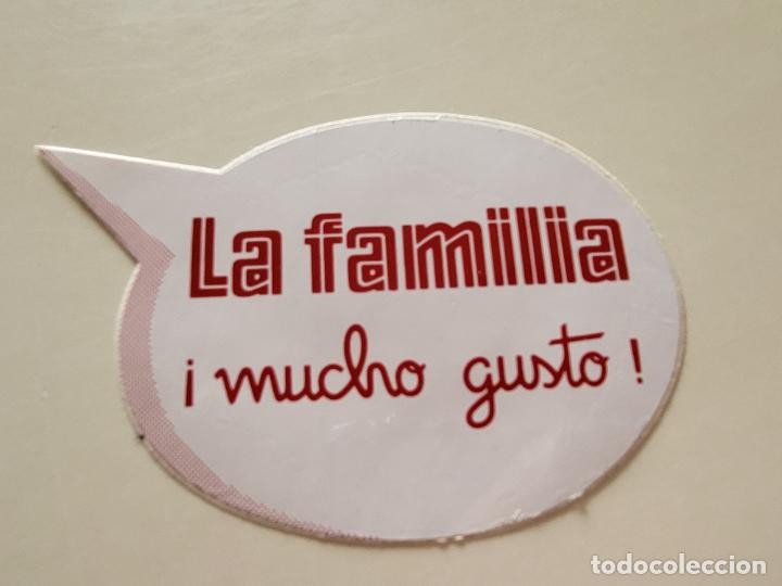 Pegatinas de colecci&oacute;n: PEGATINA ADHESIVO MARCA ALIMENTACI&Oacute;N LA FAMILIA