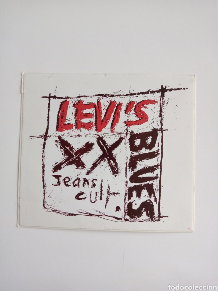 Pegatinas de colecci&oacute;n: Pegatina Levi's blues XX jeans. Tama&ntilde;o 80x70mm