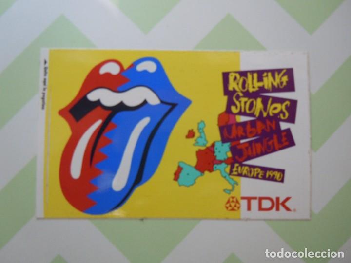 Pegatinas de colecci&oacute;n: Pegatina TDK Rolling Stones, Urban Jungle, Europe 1990, dimensiones 10,3x6,5 cm