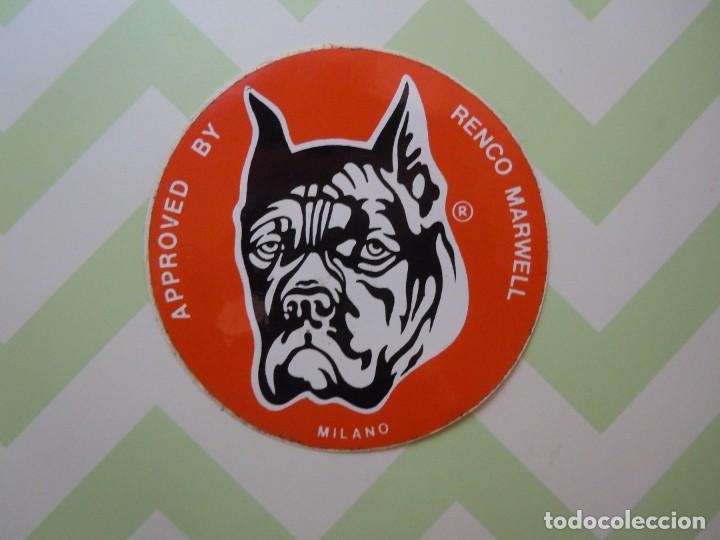 Autocollants de collection: Pegatina Renco Marwell, perro, a&ntilde;os 80, di&aacute;metro 9 cm