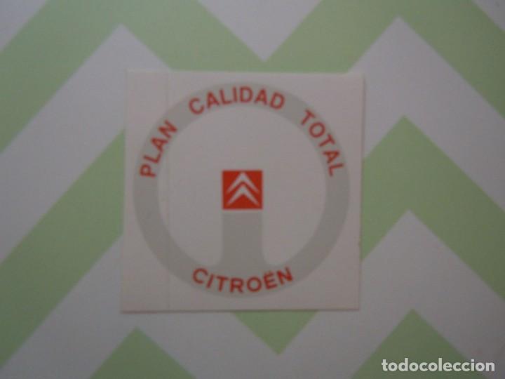 Pegatinas de colecci&oacute;n: Pegatina Citroen, Plan calidad total, dimensiones 5,5x5,5 cm