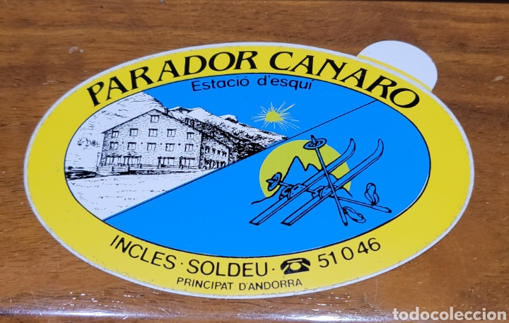 Pegatinas de colecci&oacute;n: PEGATINA ADHESIVO PARADOR CANARO ESTACI&Oacute; ESQU&Iacute; SOLDEU ANDORRA