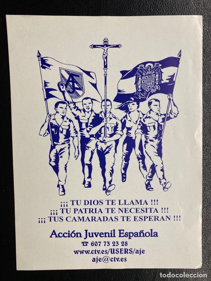 Autocolantes de cole&ccedil;&atilde;o: PEGATINA POL&Iacute;TICA. ACCI&Oacute;N JUVENIL ESPA&Ntilde;OLA. CEDADE. ALTERNATIVA EUROPEA. BASES. JOVEN EUROPA
