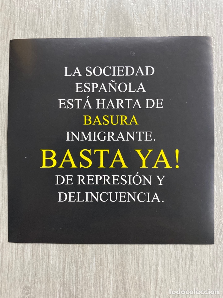 Collection stickers: PEGATINA POL&Iacute;TICA. BASTA YA DE REPRESI&Oacute;N Y DELINCUENCIA