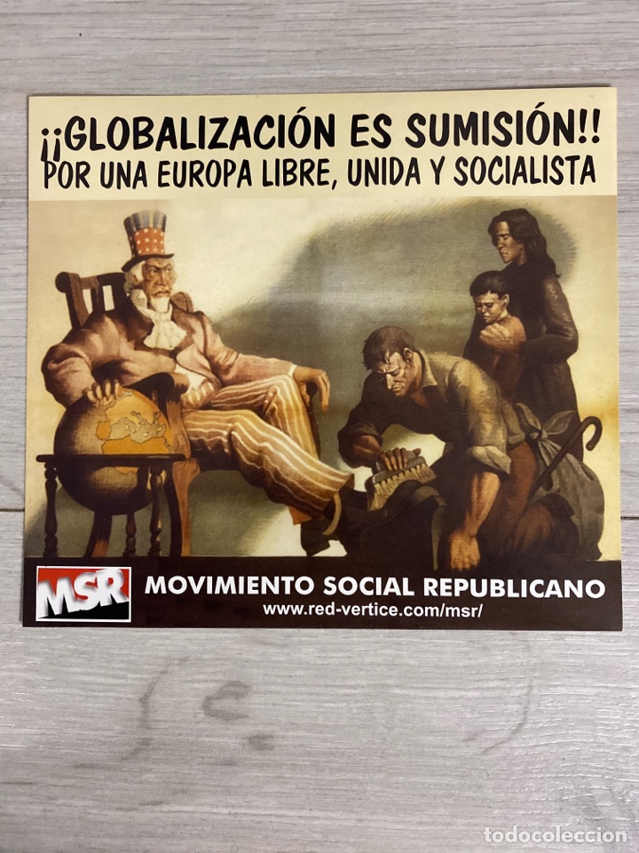 Autocolantes de cole&ccedil;&atilde;o: PEGATINA POL&Iacute;TICA. MOVIMIENTO SOCIAL REPUBLICANO MSR. BASES. ALTERNATIVA. RADICAL. NACIONAL. CEDADE