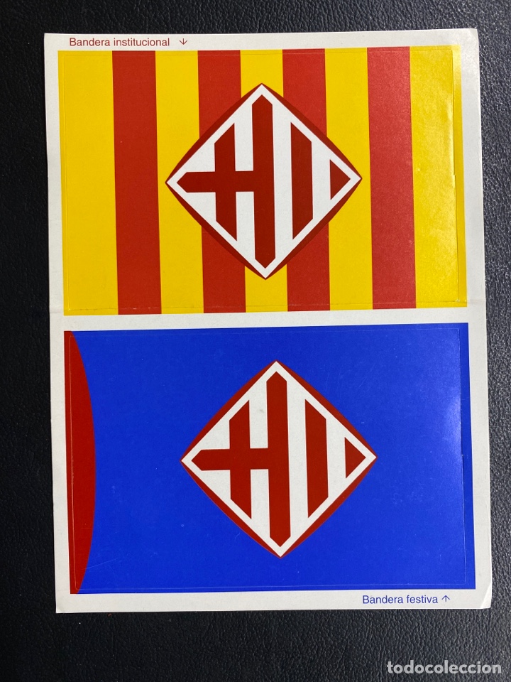 Pegatinas de colecci&oacute;n: PEGATINA. BANDERA INSTITUCIONAL Y FESTIVA DE BARCELONA