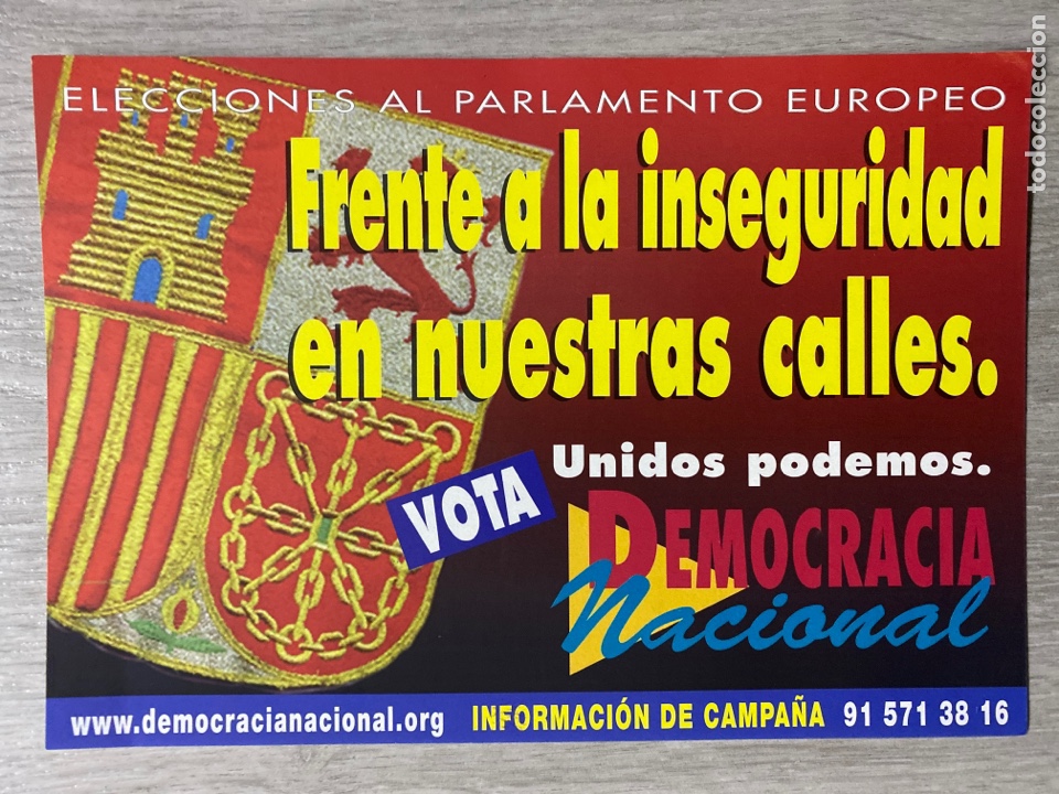 Pegatinas de colecci&oacute;n: PEGATINA POL&Iacute;TICA. DEMOCRACIA NACIONAL. ACCI&Oacute;N JUVENIL ESPA&Ntilde;OLA. CEDADE. ALTERNATIVA EUROPEA. BASES