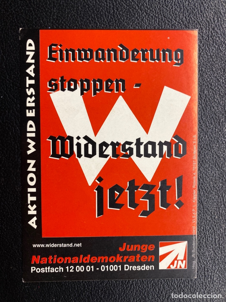 Pegatinas de colecci&oacute;n: PEGATINA POL&Iacute;TICA. JUNGE NATIONALDEMOKRATEN. DRESDEN