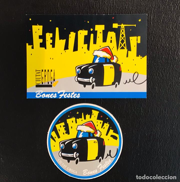 Pegatinas de colecci&oacute;n: CIUTAT GROGA, POSTAL Y PEGATINA - Foto 1