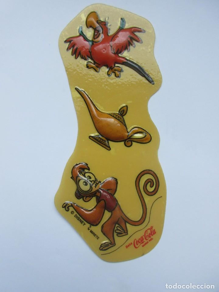 Pegatinas de colecci&oacute;n: Antigua pegatina de Disney de la casa coca cola