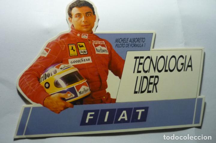 Pegatinas de colecci&oacute;n: pegatina corredor michele alboreto fiat