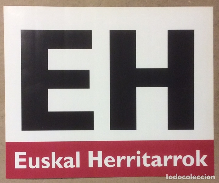 Autocollants de collection: EUSKAL HERRITARROK. PEGATINA POL&Iacute;TICA VASCA DE LA IZQUIERDA ABERTZALE. NUEVA, SIN USAR
