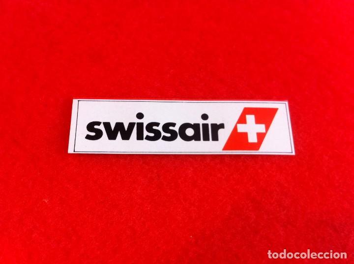 Sammlung von Aufklebern: PEGATINA SWISSAIR. MEDIDAS: 8,5 X 2CM.