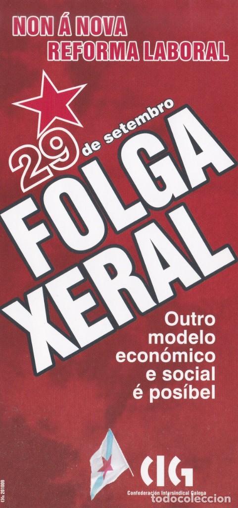 Collection stickers: PEGATINA SINDICATO CIG. 29 DE SETEMBRO FOLGA XERAL (EN GALLEGO)