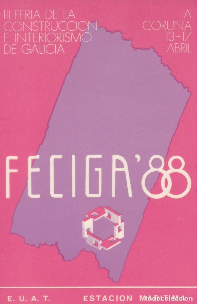 Sammlung von Aufklebern: PEGATINA FECIGA'88. III FERIA DE LA CONSTRUCCION E INTERIORISMO DE GALICIA. A CORU&Ntilde;A